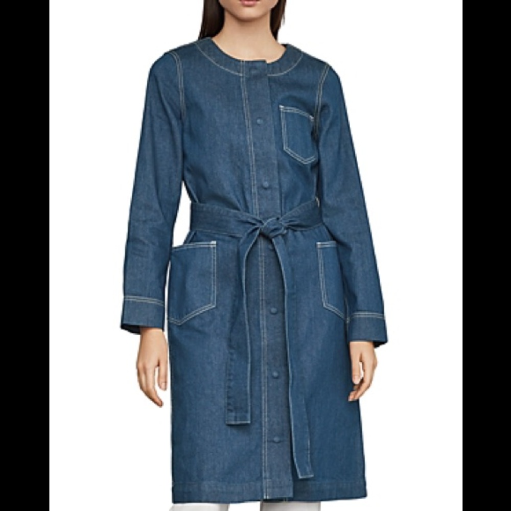 (NWT) Bcbgmaxazria Belted Denim Jacket
